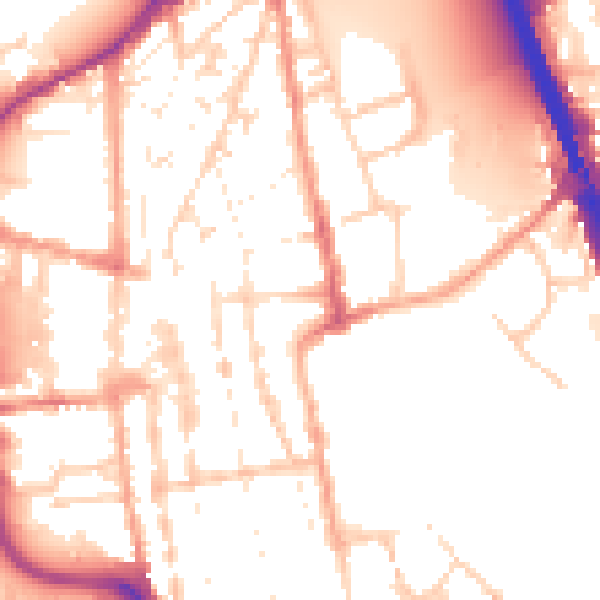 Daytime road noise heatmap for IP33 1HE