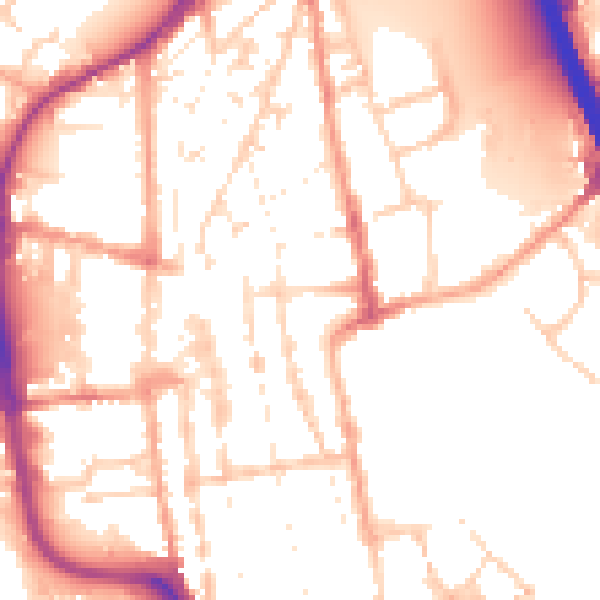Daytime road noise heatmap for IP33 1HF