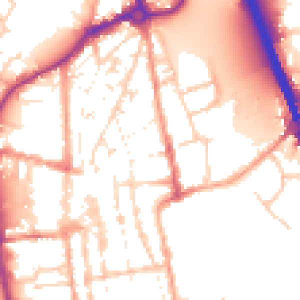 Daytime road noise heatmap for IP33 1HN