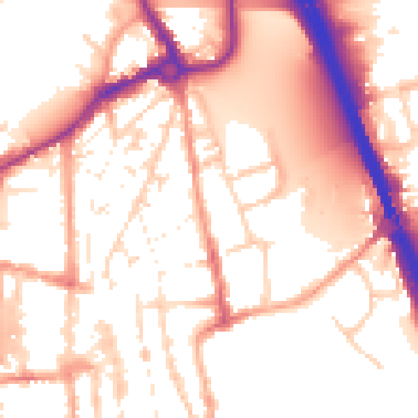 Daytime road noise heatmap for IP33 1HP