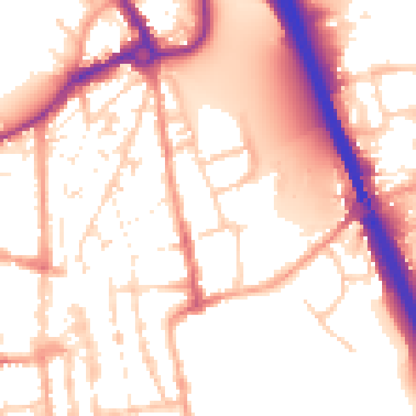 Daytime road noise heatmap for IP33 1HR