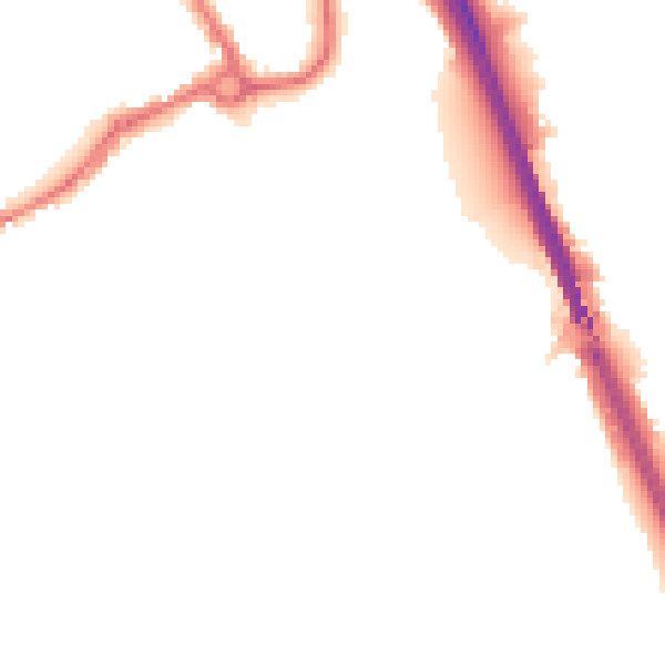 Night-time road noise heatmap for IP33 1HR