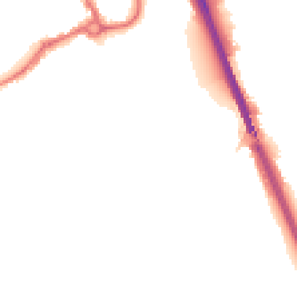 Night-time road noise heatmap for IP33 1HW