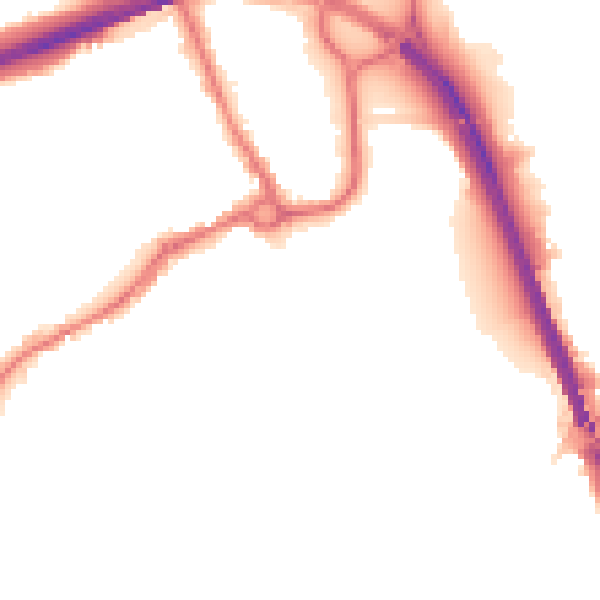 Night-time road noise heatmap for IP33 1HY