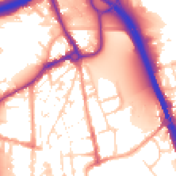 Daytime road noise heatmap for IP33 1HZ