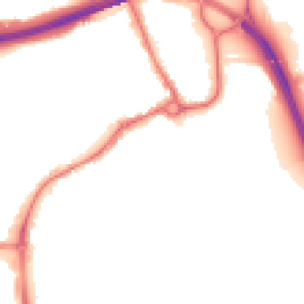 Night-time road noise heatmap for IP33 1JE