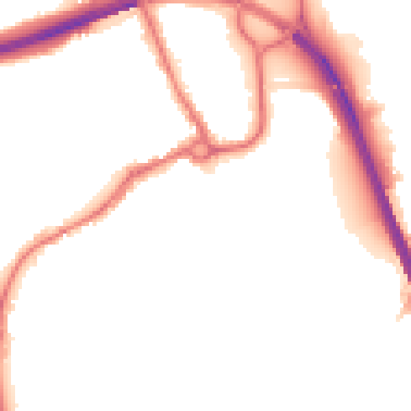 Night-time road noise heatmap for IP33 1JP