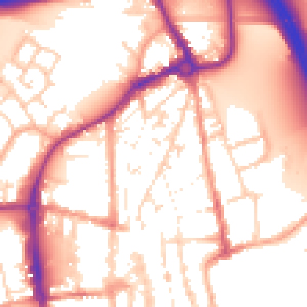 Daytime road noise heatmap for IP33 1JT