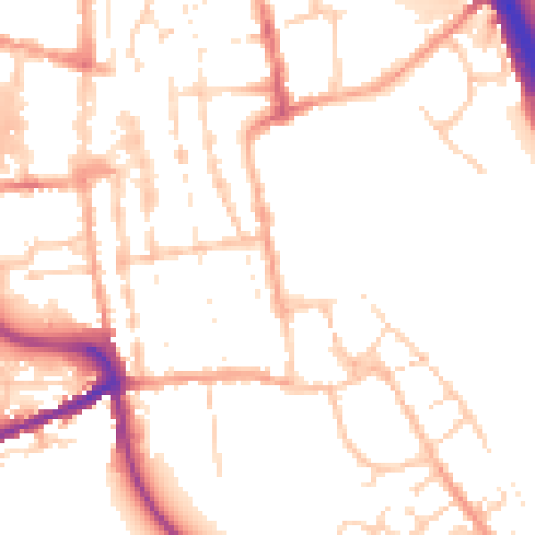 Daytime road noise heatmap for IP33 1QX