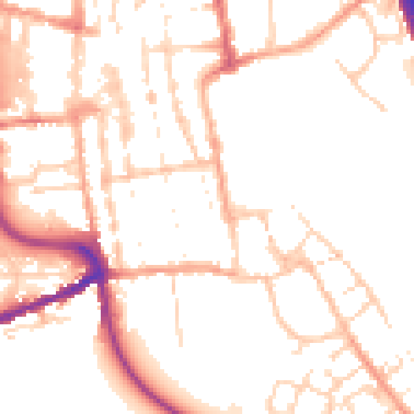 Daytime road noise heatmap for IP33 1RE