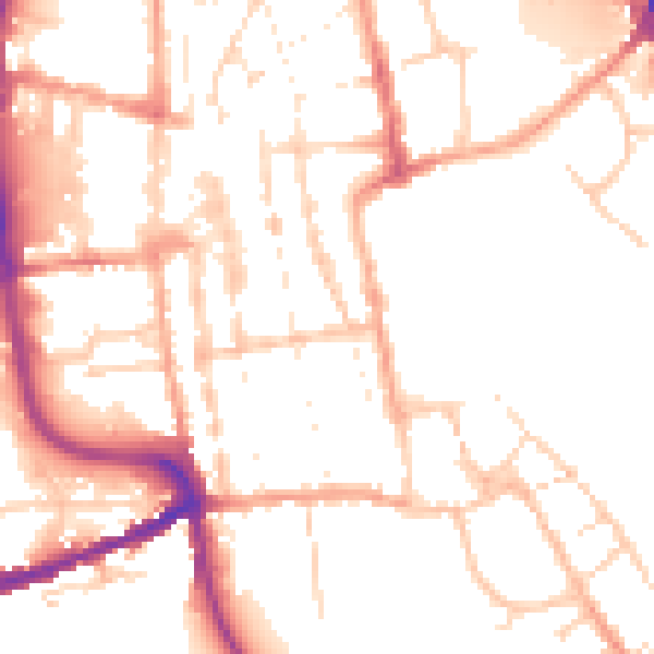 Daytime road noise heatmap for IP33 1RG