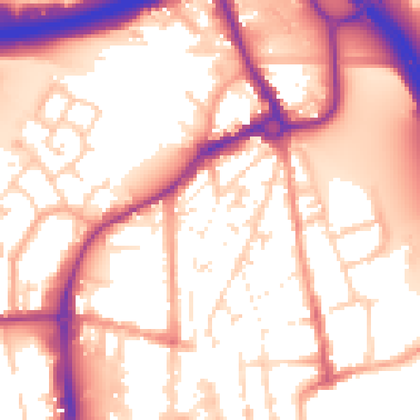Daytime road noise heatmap for IP33 1SA