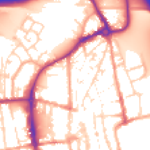 Daytime road noise heatmap for IP33 1TF