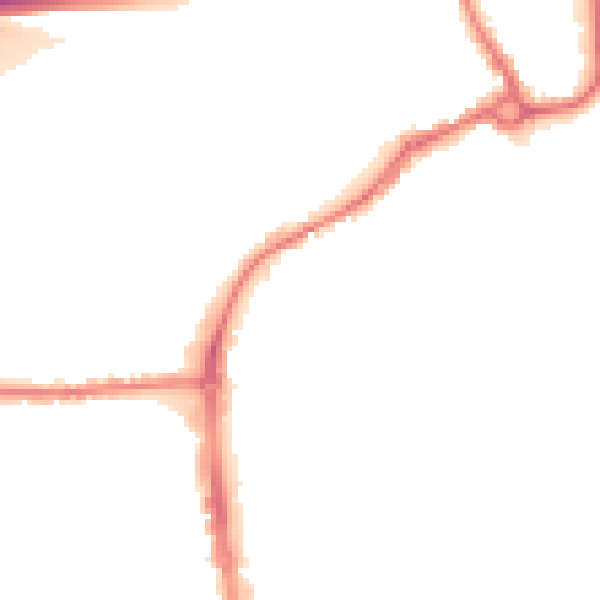 Night-time road noise heatmap for IP33 1TS
