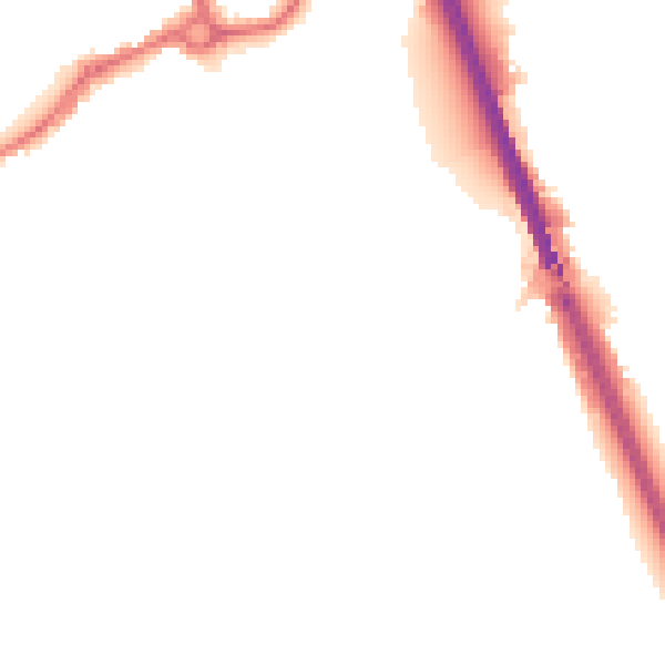 Night-time road noise heatmap for IP33 1XR