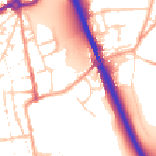 Daytime road noise heatmap for IP33 1XX