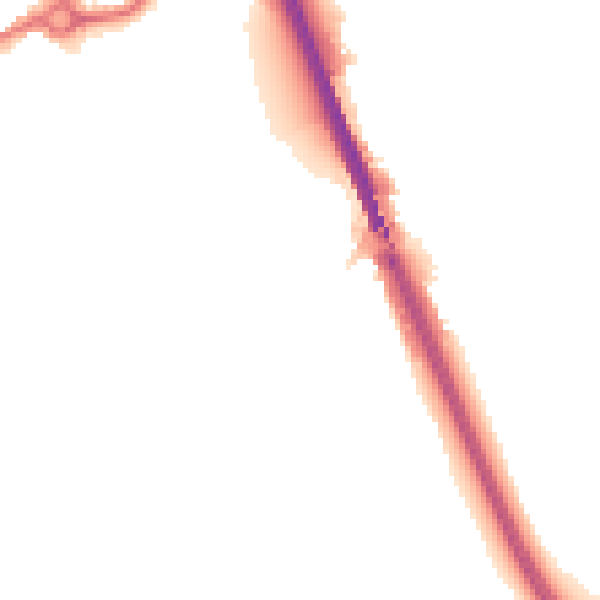 Night-time road noise heatmap for IP33 1XX