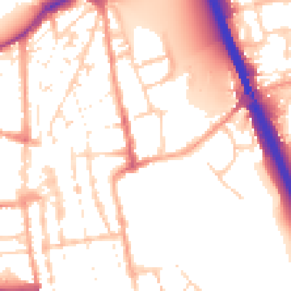 Daytime road noise heatmap for IP33 1XY