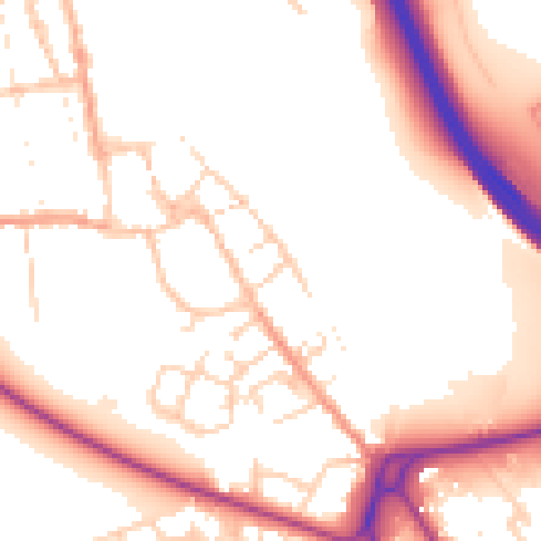 Daytime road noise heatmap for IP33 2AY