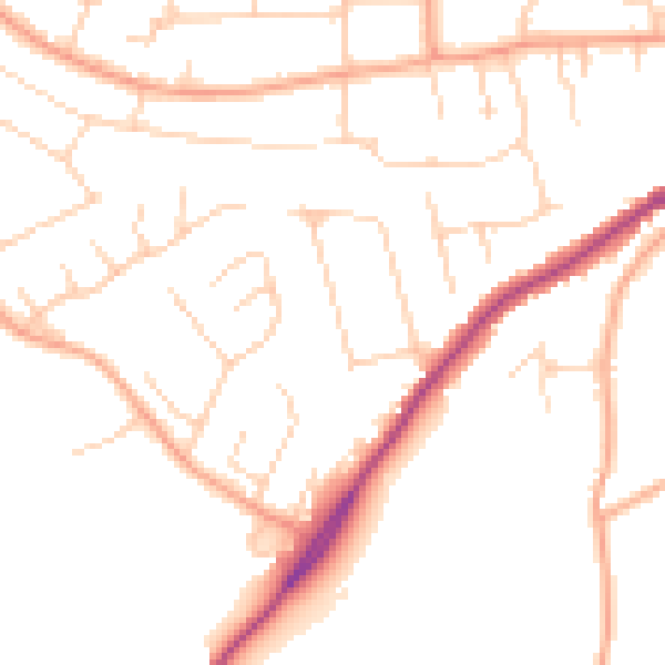 Daytime road noise heatmap for IP33 2DH