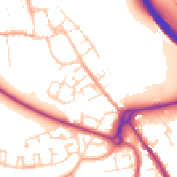 Daytime road noise heatmap for IP33 2FG