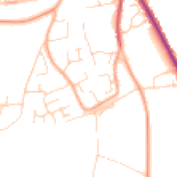 Daytime road noise heatmap for IP33 2PA