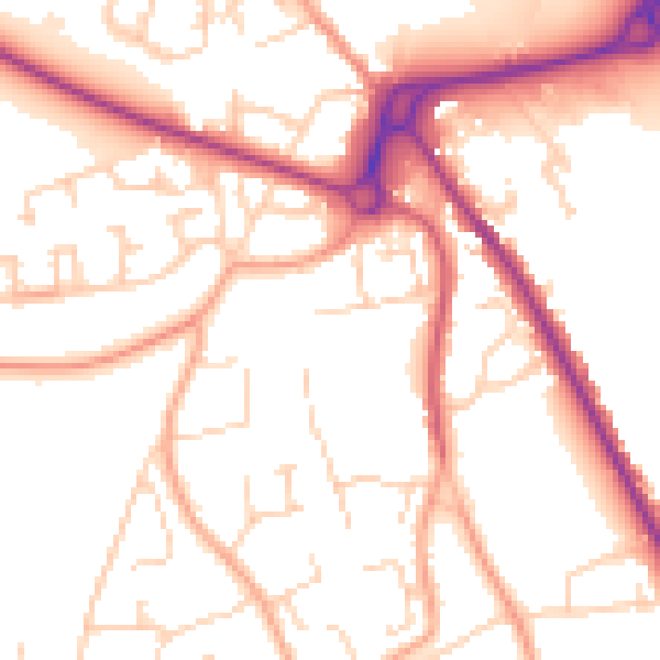 Daytime road noise heatmap for IP33 2PN