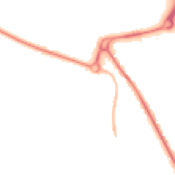 Night-time road noise heatmap for IP33 2PP