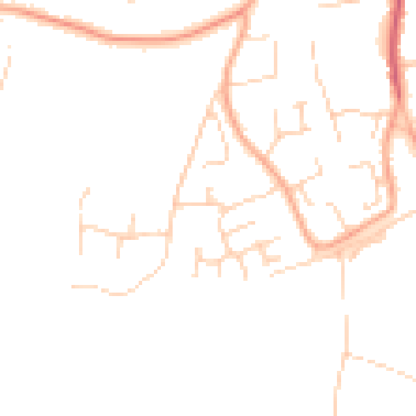 Daytime road noise heatmap for IP33 2PY