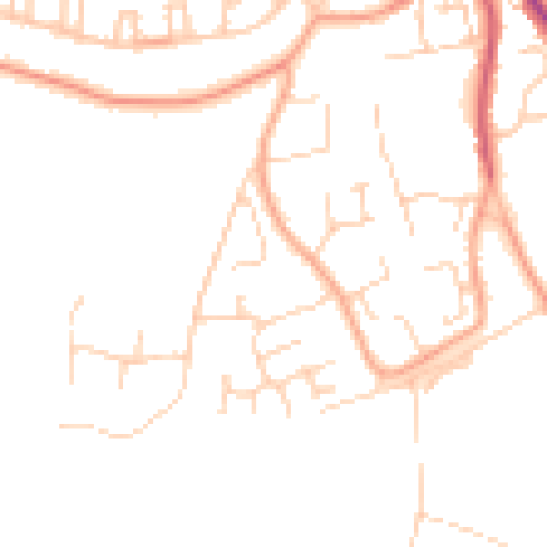 Daytime road noise heatmap for IP33 2QS