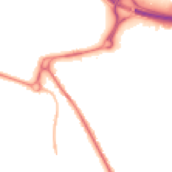 Night-time road noise heatmap for IP33 2SN