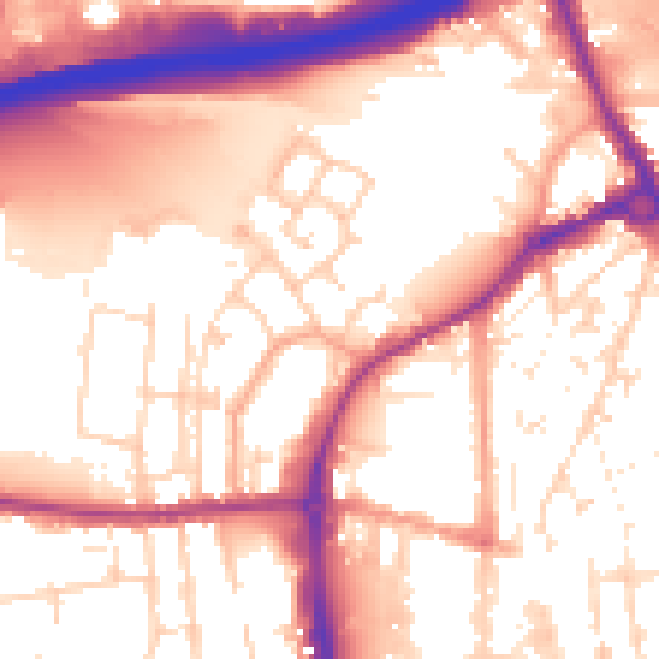 Daytime road noise heatmap for IP33 3AS