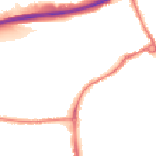 Night-time road noise heatmap for IP33 3AS