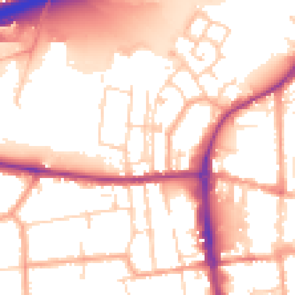 Daytime road noise heatmap for IP33 3BN