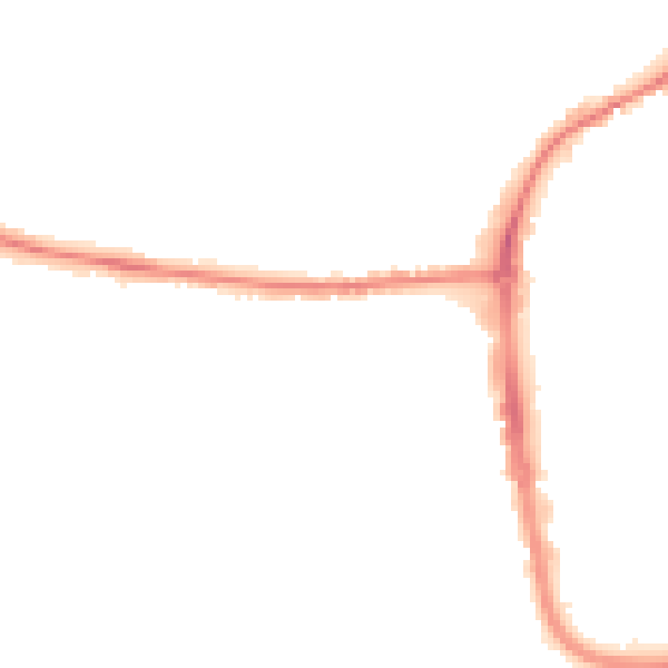 Night-time road noise heatmap for IP33 3EA
