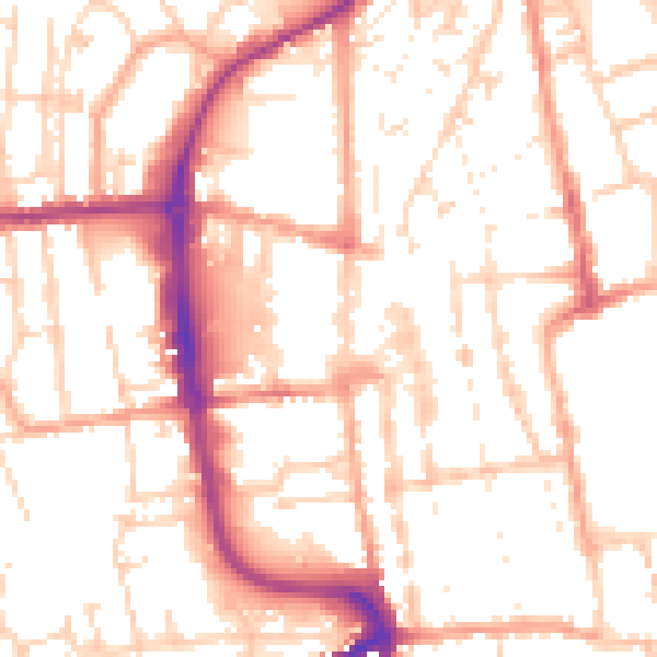 Daytime road noise heatmap for IP33 3FG