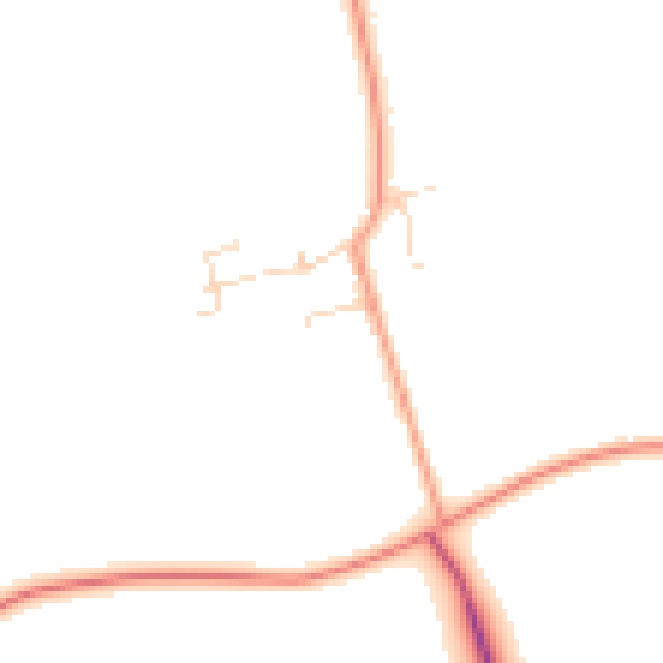 Daytime road noise heatmap for IP33 3FP
