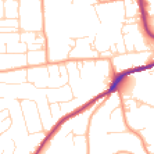 Daytime road noise heatmap for IP33 3FT