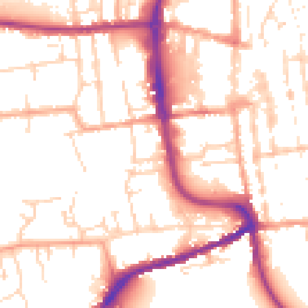 Daytime road noise heatmap for IP33 3NL