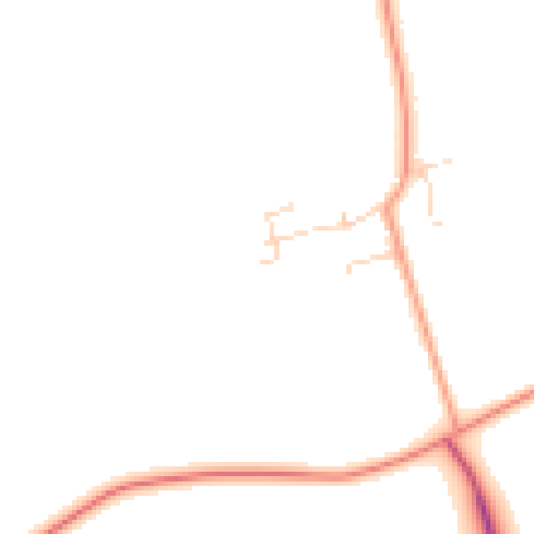 Daytime road noise heatmap for IP33 3RB