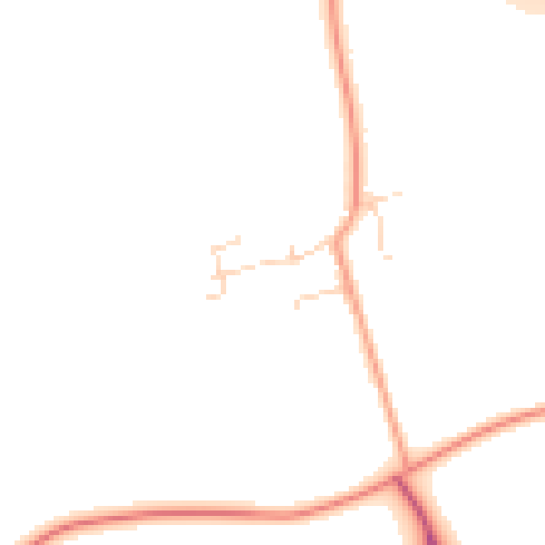 Daytime road noise heatmap for IP33 3TJ