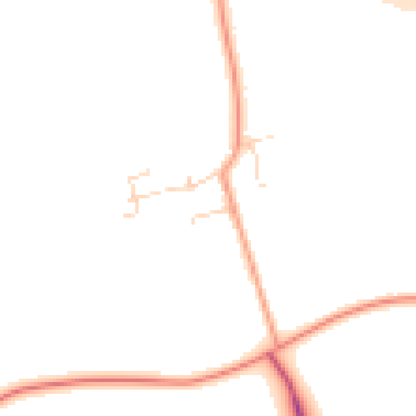 Daytime road noise heatmap for IP33 3TL