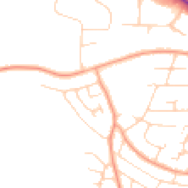 Daytime road noise heatmap for IP33 3XB