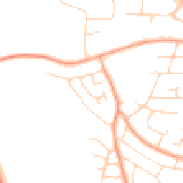 Daytime road noise heatmap for IP33 3XD
