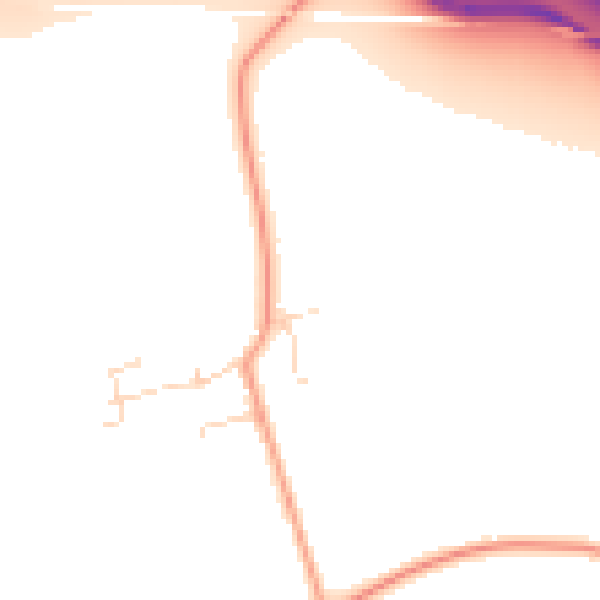 Daytime road noise heatmap for IP33 3YD