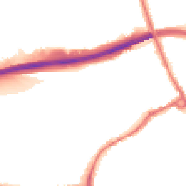 Night-time road noise heatmap for IP33 3ZE