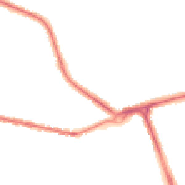 Night-time road noise heatmap for IP4 4SF
