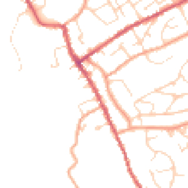 Daytime road noise heatmap for IP7 5AB