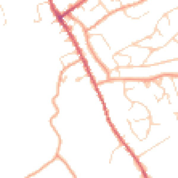 Daytime road noise heatmap for IP7 5AH