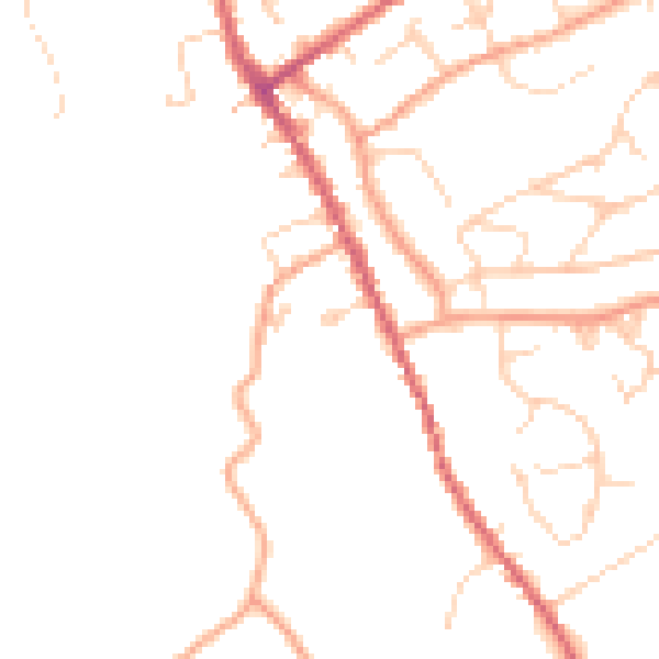 Daytime road noise heatmap for IP7 5AJ